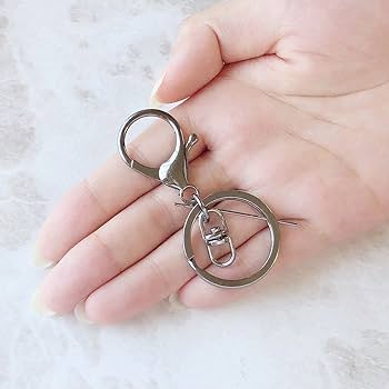 Amazon | ナスカン 二重リング 回転カン 68mm 5個 キーホルダー 金具