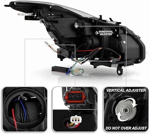Miniatura 3 de ACANII - Para [HID/Xenon sin AFS] 2008-2013 Infiniti G37 14-15 Q60 Coupé Full LED Switchback Proyector Faros delanteros