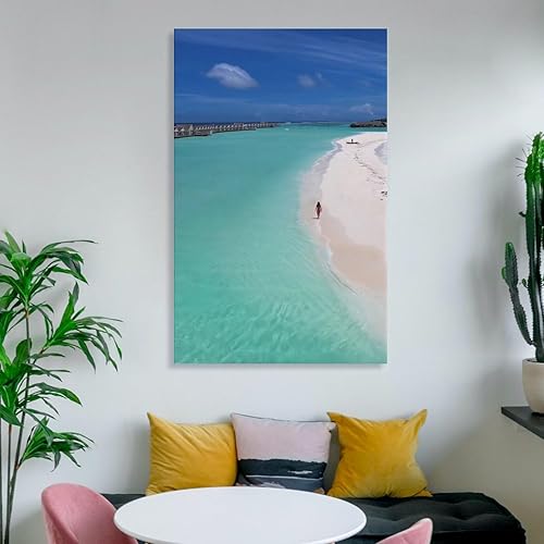 Miniatura 6 de SJRENDKJ Nube de agua, cielo, fluido, formas geográficas costeras y oceánicas, playa, aqua, horizonte, ocio, lienzo para pared, decoración de