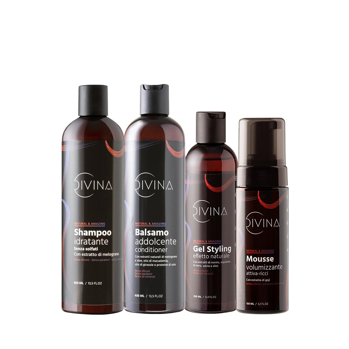 Kit disciplina y volumen para cabello ondulado, rizado, súper rizado, afro Natural&Amazing de DIVINA BLK