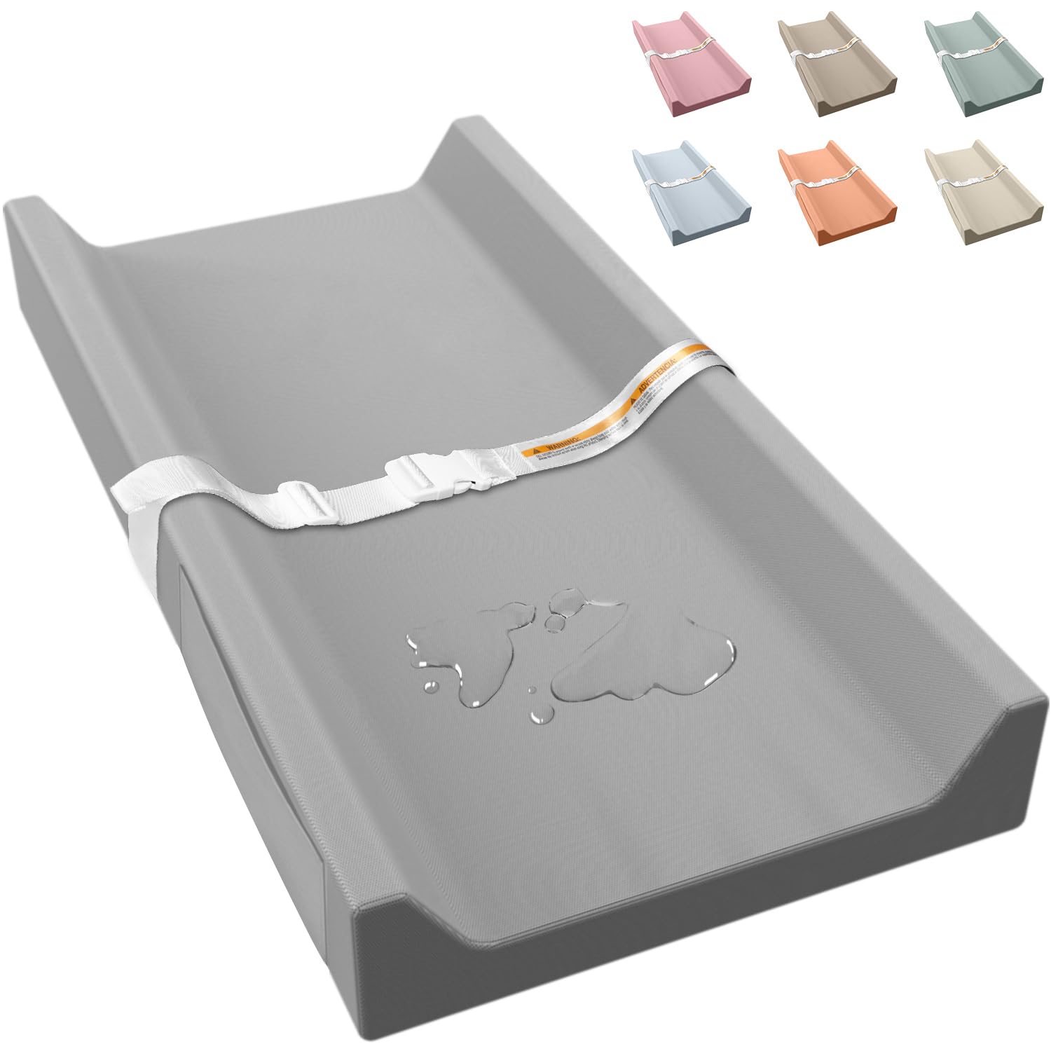 Vegan Leather Baby Changing Pad, Waterproof &amp; Wipeable Soft Diaper Changing Mat 32" x 16.6" Comfortable Infant Changing Station for Dresser &amp; Table OEKO-TEX STANDARD 100