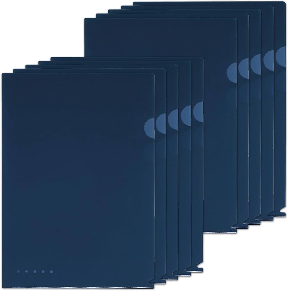 Amazon | プラス クリアファイル クリアホルダー 色付き ブラインド