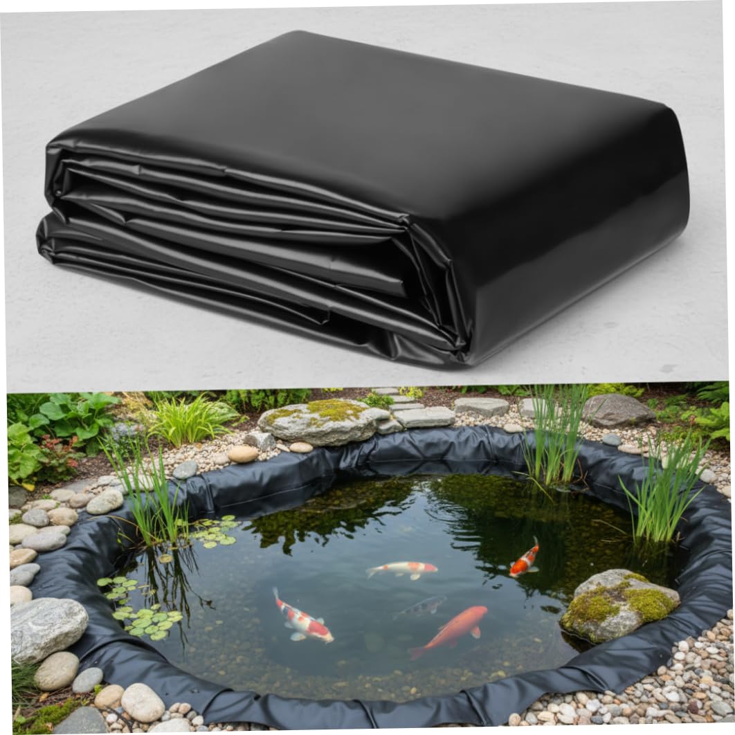 Teichfolie, 0, 5 mm Dicke Ldpe-Teichfolie, 10 x 13 Fuß robuste, Faltbare wasserdichte Membran für Fischteiche und Wassergärten