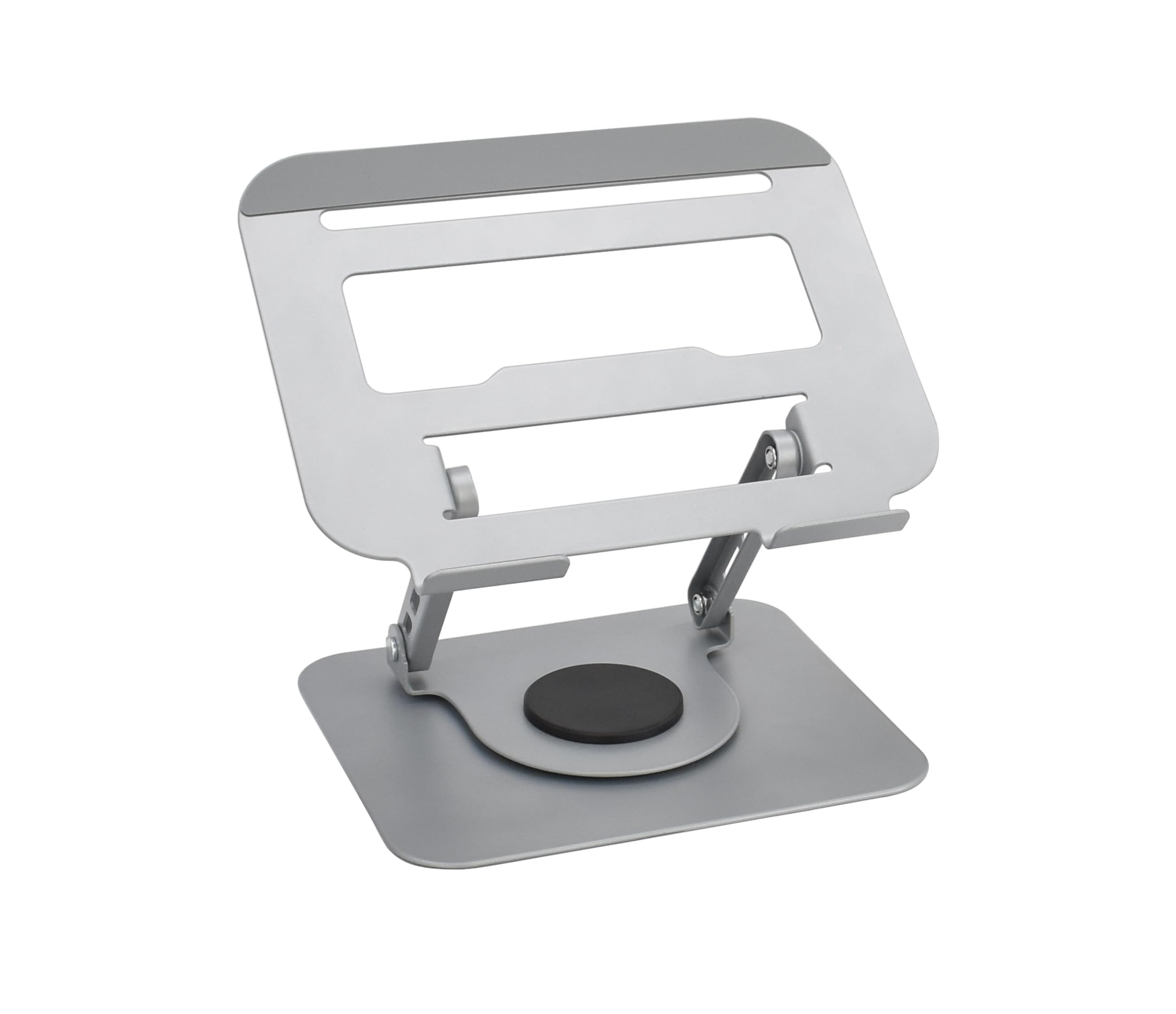 Fit4Less Laptop Stand Ergonomic Design, Adjustable Angel and Height, Foldable fits for laptops, notebooks up to 17.3 Inch (Silver)
