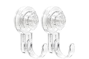 2-Pack Clear Window or Glass Door Wreath Hanger