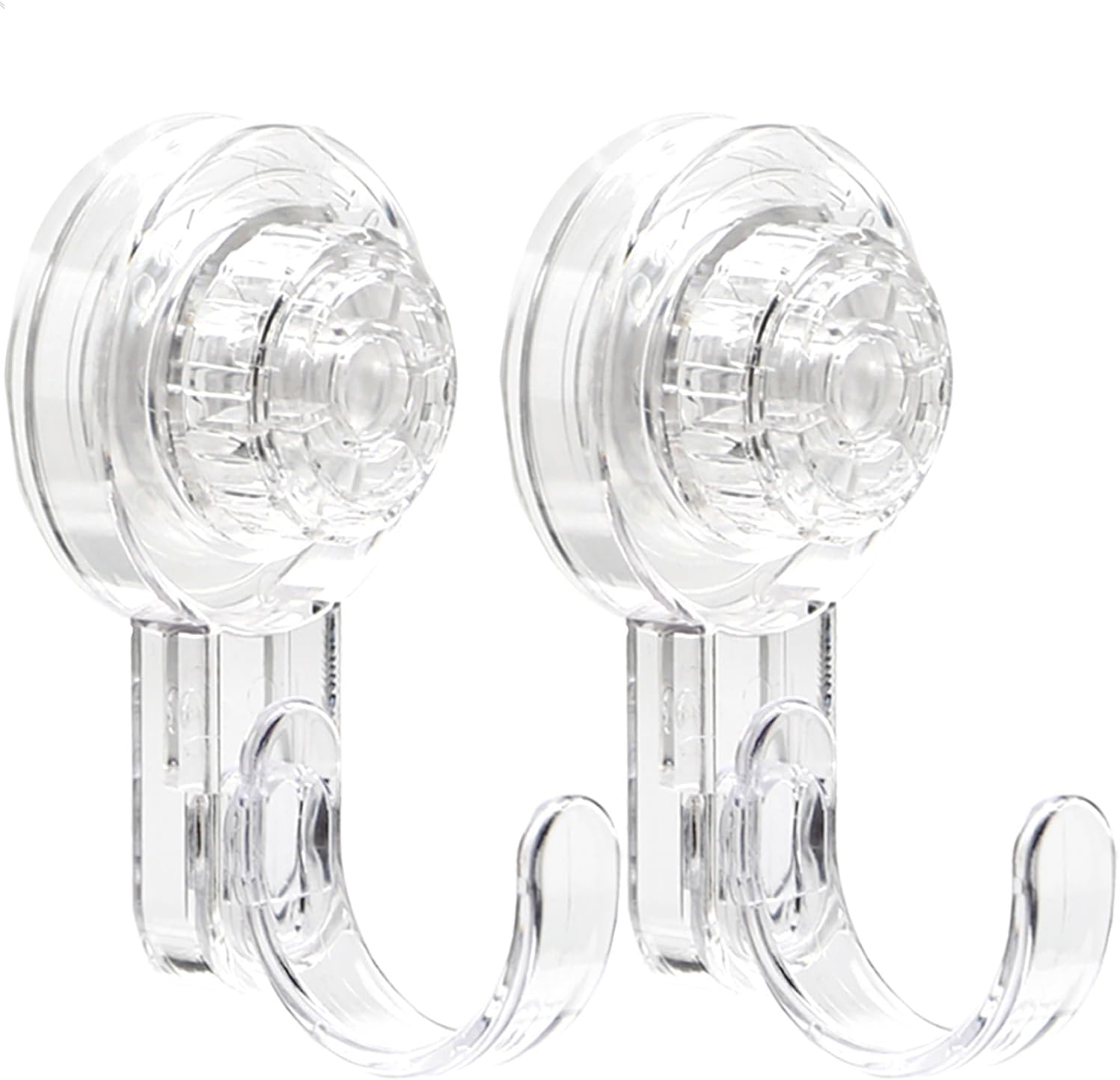 Holiday Joy Suction Cup Hooks Pack of 2, Giant Suction Cups for Shower Wall, Front