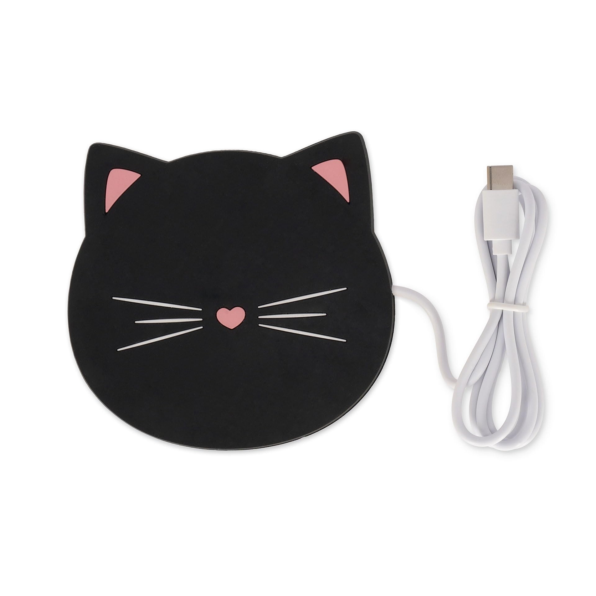 Legami - USB Cup Warmer, Warm it up, Kitty Theme, Ideal for Cups and Cups with Flat Bottoms, USB Type-C Input