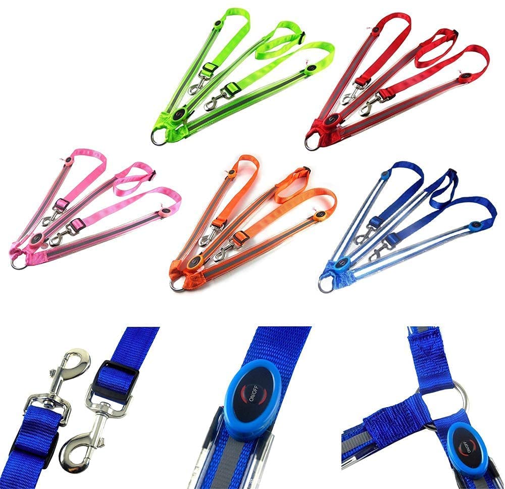 Collier plastron LED pour cheval - Haute visibilité - Équipement de sécurité réglable - Pour équitation de nuit - Bleu