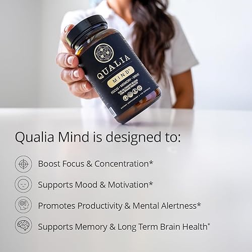 Miniatura 4 de QUALIA MIND  La mezcla definitiva para la salud cerebral*  Nootrópico formulado por médicos para alimentar la concentración y la concentración*