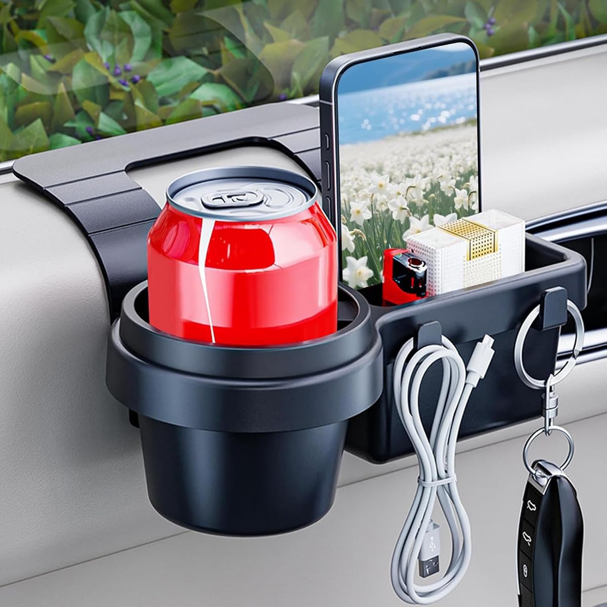 車用 カーアクセサリー サイドドアハンドル収納ボックス 携帯電話 