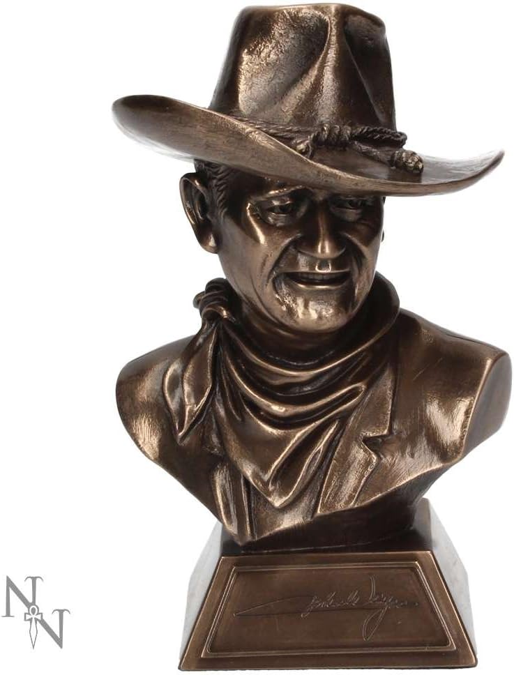 John Wayne Bust Figurine 18cm Bronze, Resin