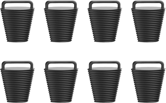 8 Pcs Kayak Scupper Plugs Kit with Silicone Handles-2 Sizes Scupper Plugs Drain Holes Stopper Non-Slip Easy Installation Waterproof & Leak-Proof for Kayaks Canoes Fishing Boats Black, Large