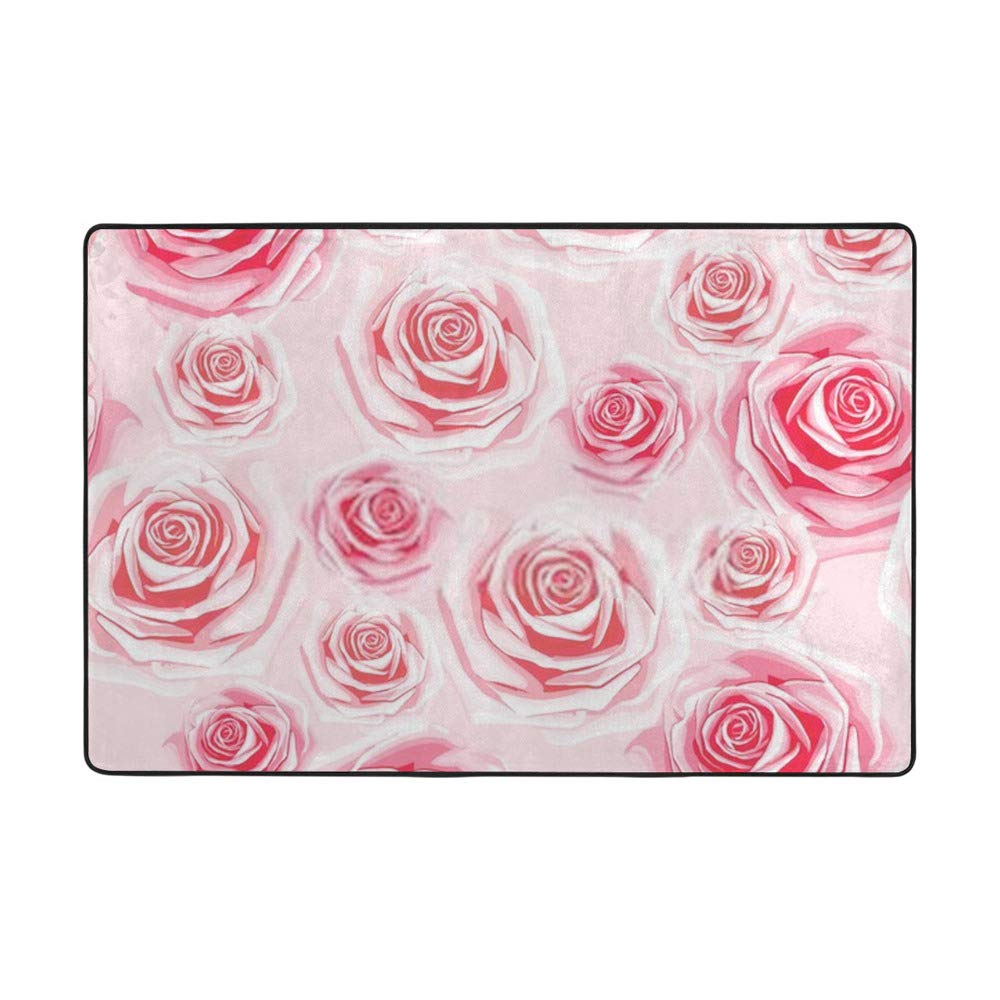 Tapis de jardin anti-froid en velours rose pour grand salon chaleureux