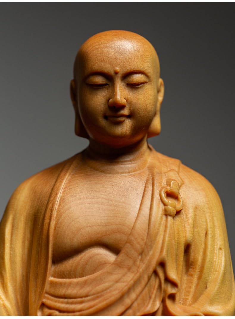 Amazon｜木彫り仏像【地蔵菩薩立像】木製 安産祈願 子育ての守護尊