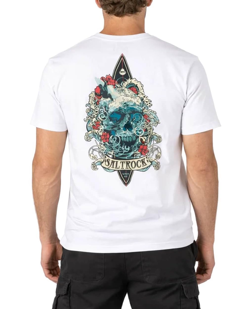 Saltrock Men's White Dark Water Colour T-Shirt (Uk, Alpha, Xxl, Regular, Regular, )