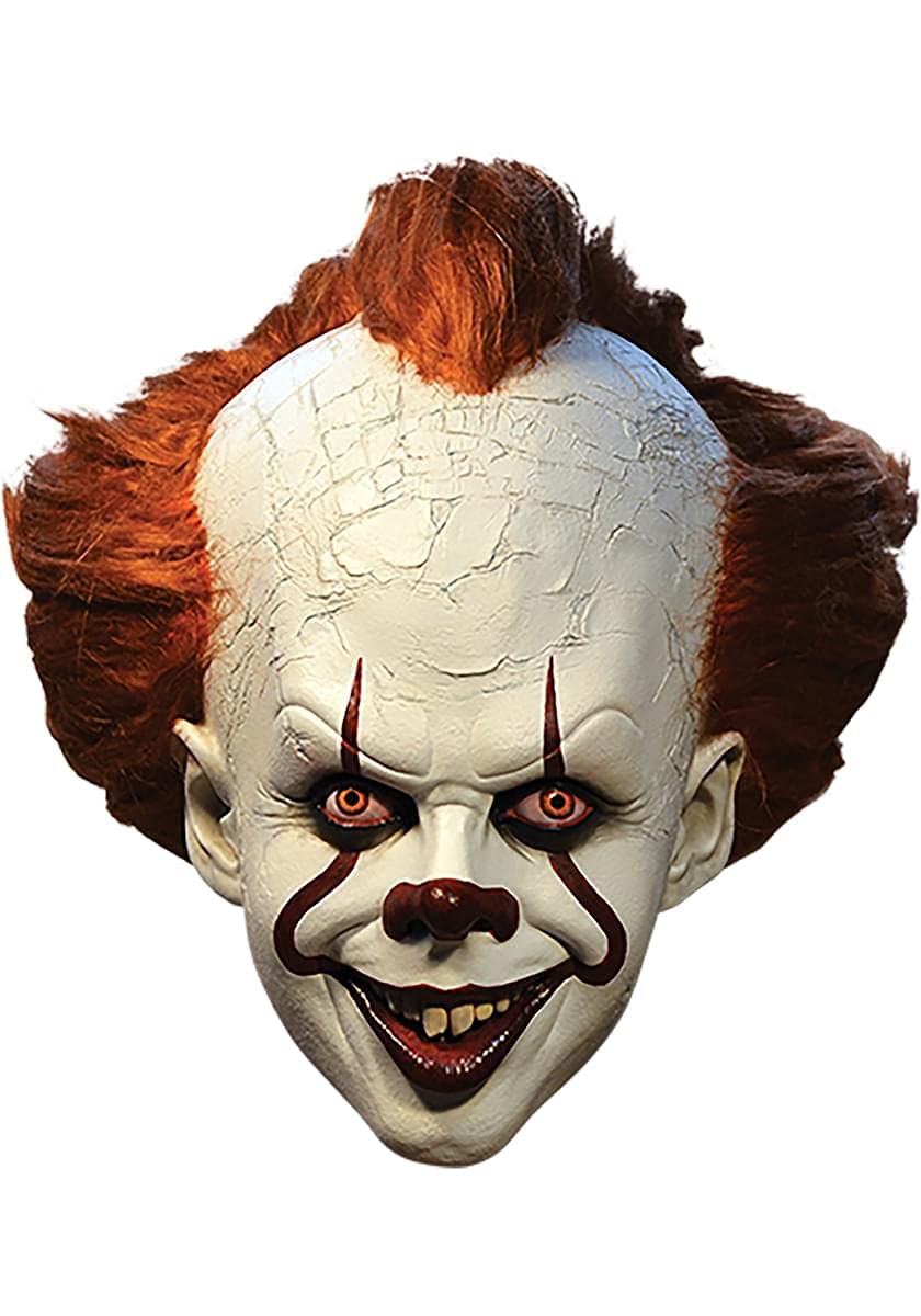 Trick Or Treat Studios Pennywise Maske Deluxe Edition - Stephen King's It 2017, Latex, Mit Haaren, Für Erwachsene