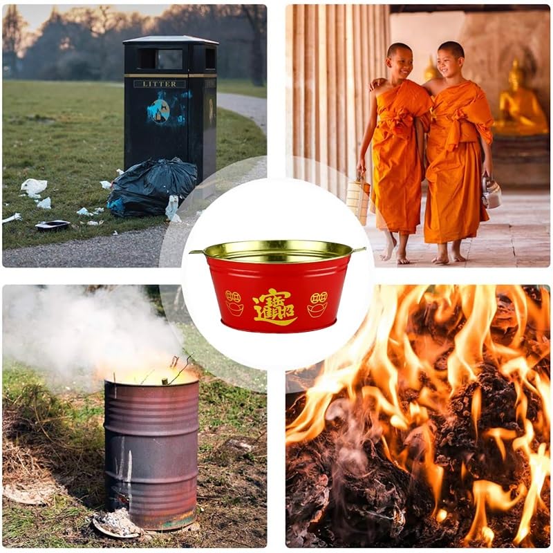 Burn Barrels, Fire Pit, Paper Incinerator, Stainless Steel Incinerator Barrel, Burning Rubbish Paper Leaves Documents(Medium)