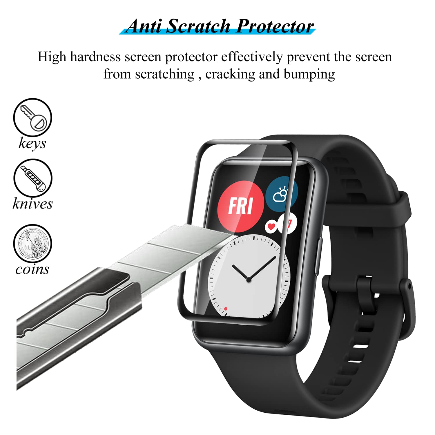 4x Displayschutzfolie Für Huawei Band 8 – 3D Vollschutz, Kratzfest & Blasenfrei, Inkl. Reinigungsset
