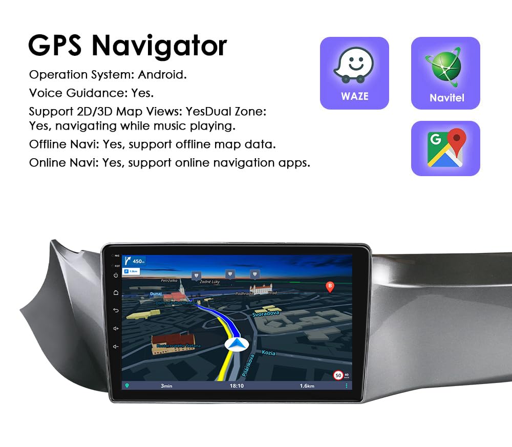Ossuret Autoradio pour Alfa Romeo Giulietta (2010-2014), 9 Pouces Android 13 écran Tactile 2+32 Go Navigation GPS avec Carplay Android Auto WiFi Bluetooth Commande au Volant DSP