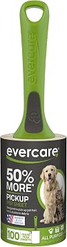 Evercare All Purpose Pet Hair Lint Roller, 100 Sheets Reusable Sticky Roller for Pet Hair, Cat & Dog Hair Remover, Lint Remover, Pet Hair Remover for Furniture, Clothing & Cars