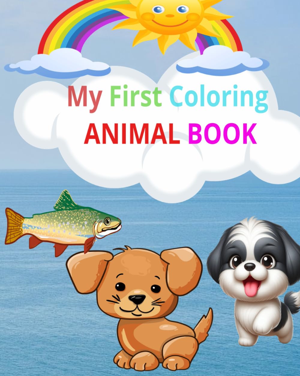 Cute Animal & Funny Coloring Book for Kids & Adults