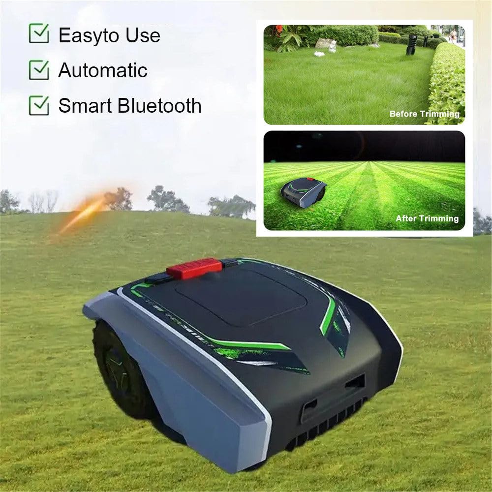 Tosaerba Intelligente Completamente Automatico,Tosaerba Da Giardino,Robot Da Prato,Pianificazione Automatica Del Percorso + Evita Automaticamente Gli Ostacoli + Ricarica Automatica,Per Prato/Giardino