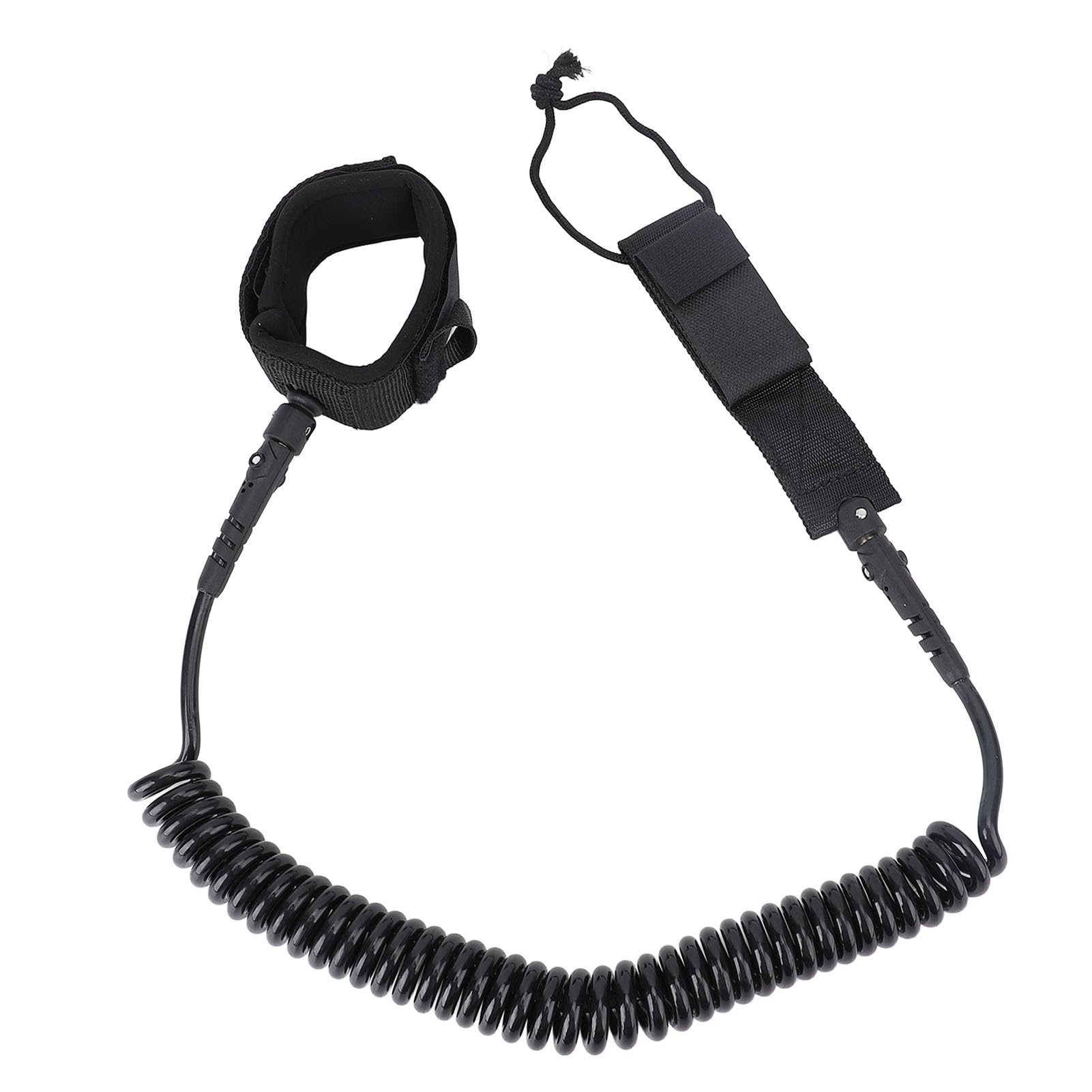 ZJchao Surf Leash Spiral TPU Coiled Stand Up Paddleboard Rope for Enhancing Surfing Experience (Black)