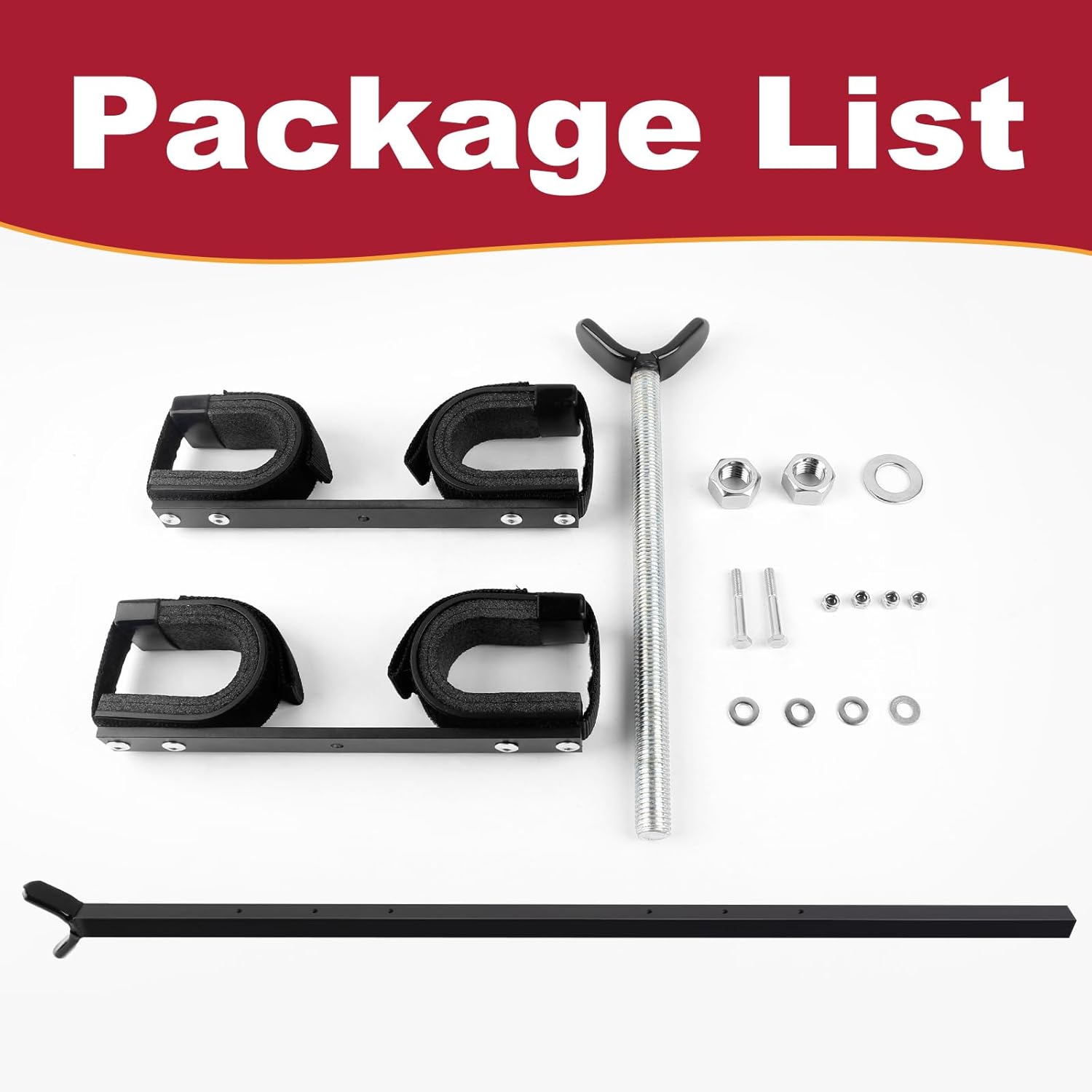 Overhead Gun Mount is Suitable for Jeep Wranglers with a roll bar Width of 42-48 inches，Tough Steel Mount, Built for Two.Universal Roof Top Gun Rack for Jeep Wrangler YJ, TJ, JK, & JL.