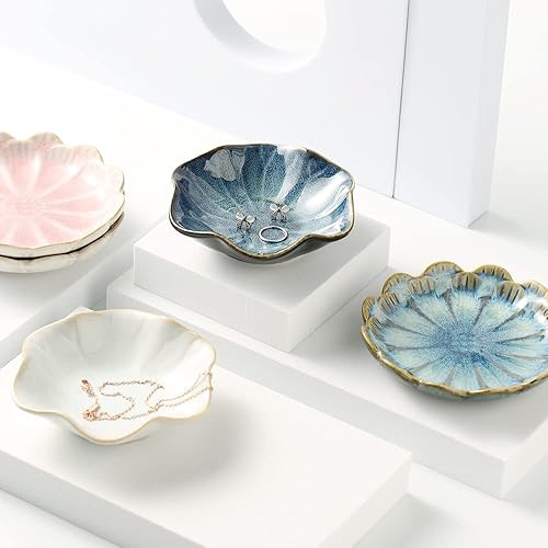 Miniatura 5 de Mecaikru Bandeja para anillos, soporte para platos de joyería, cuenco para llaves, bandeja para baratijas, soporte para aretes, placa de decoración,