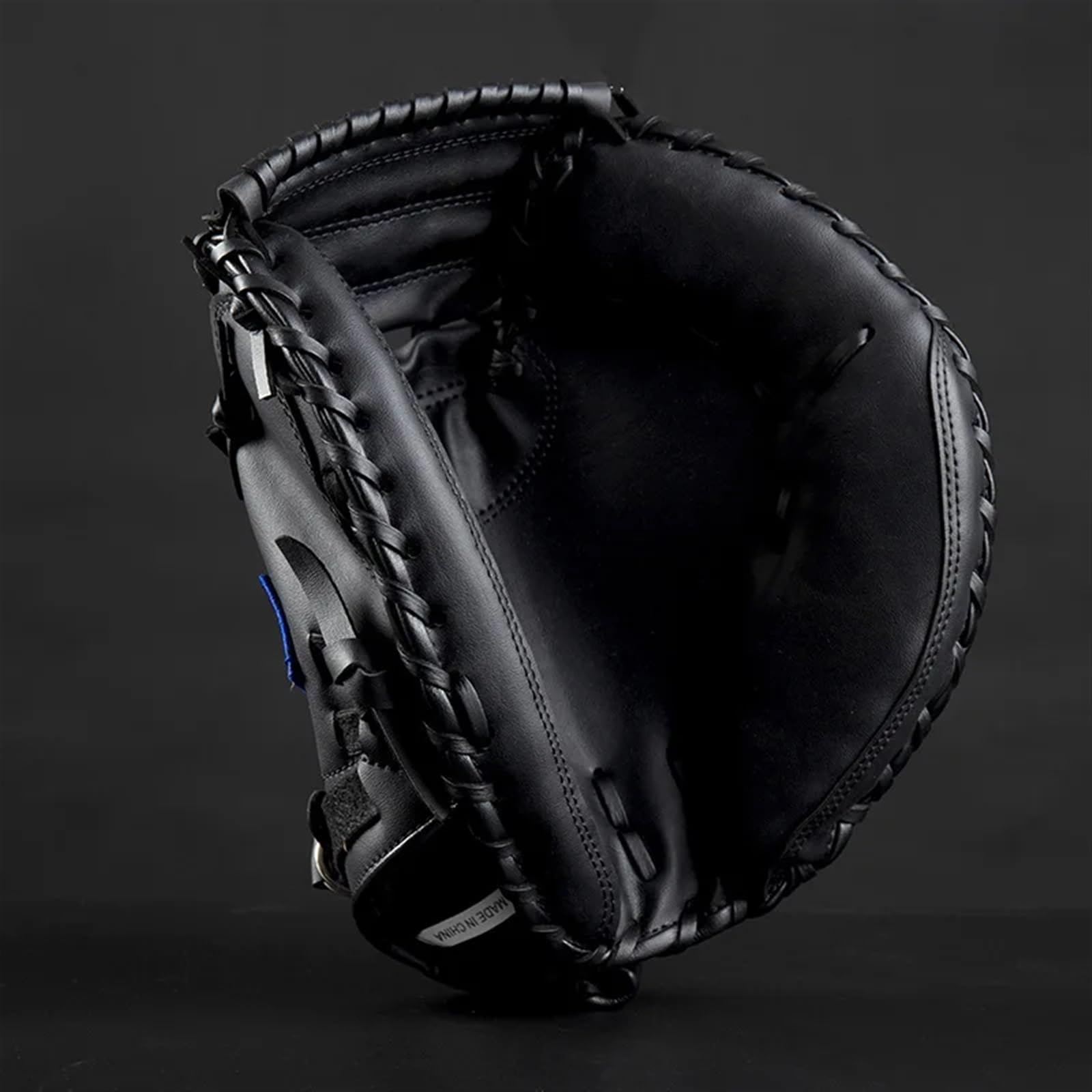Guante de béisbol Deportes al Aire Libre marrón Negro CLORURO DE POLIVINILO Catcher de béisbol Guante de Softball Equipo de práctica Tamaño 12.5 Mano Izquierda for Entrenamiento de Adultos (Color : B