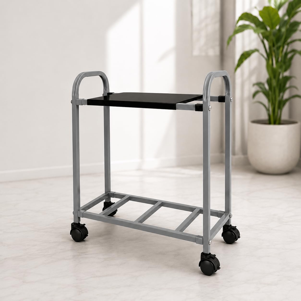 Heavy-Duty Inverter Trolley Stand with Wheels | Adjustable & Rust-Proof Base for Home, Office, Industrial Use | Inverters & Batteries | Max Load 150KG (Grey)-image-49