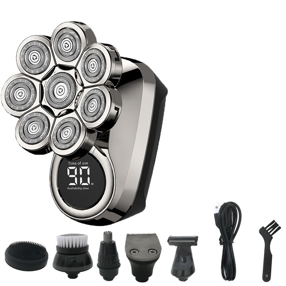 Rasoi per uomini calvi, 6 in 1 rasoio ricaricabile da uomo rasoio naso rasoio rasoio elettrico rasoio da uomo rasoio elettrico rasoio da uomo rasoio elettrico da uomo rasoio da barba trimmer
