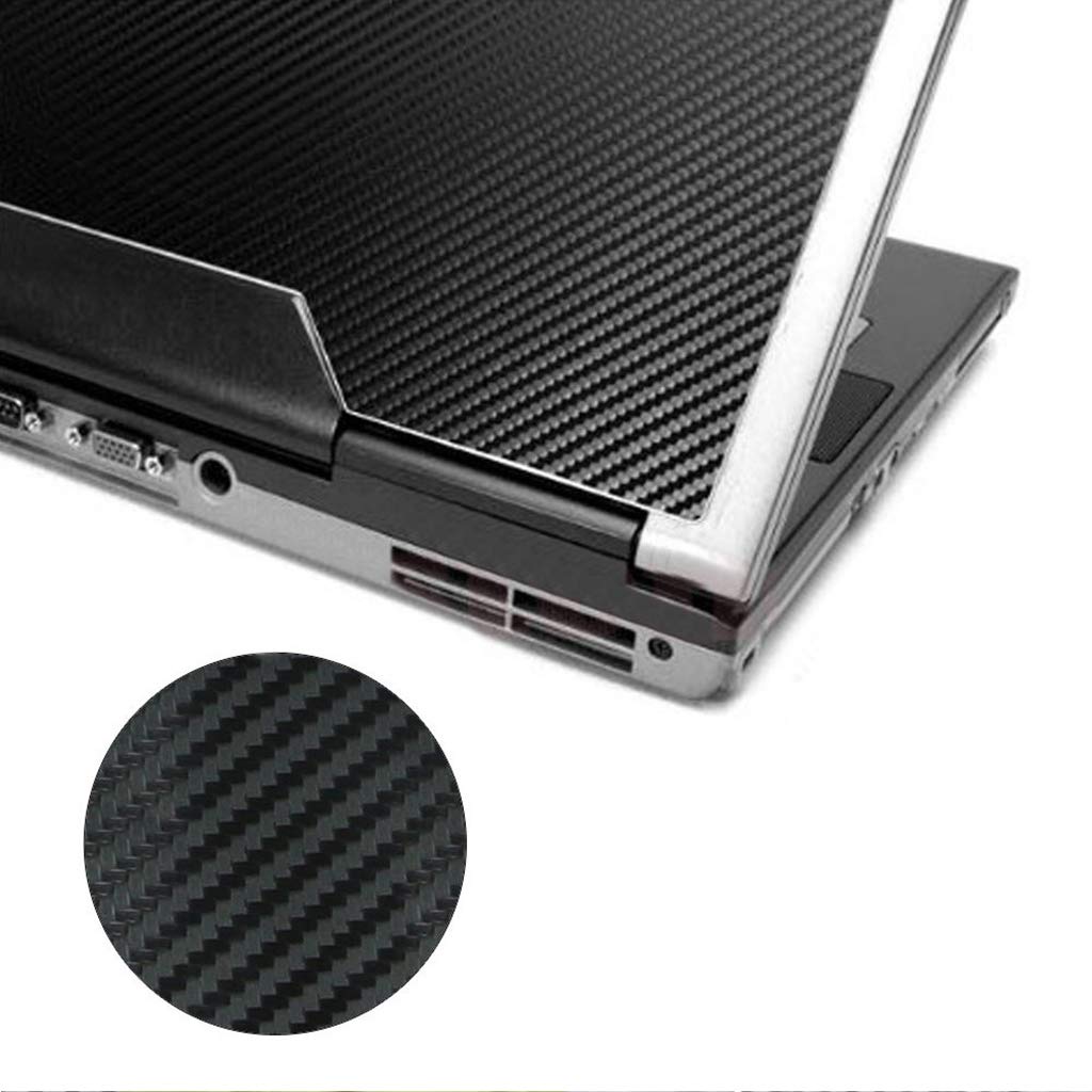 Adesivo 3D per computer portatile, pellicola in fibra di carbonio, decalcomania nera con buona visuale, per PC portatili da 17 pollici