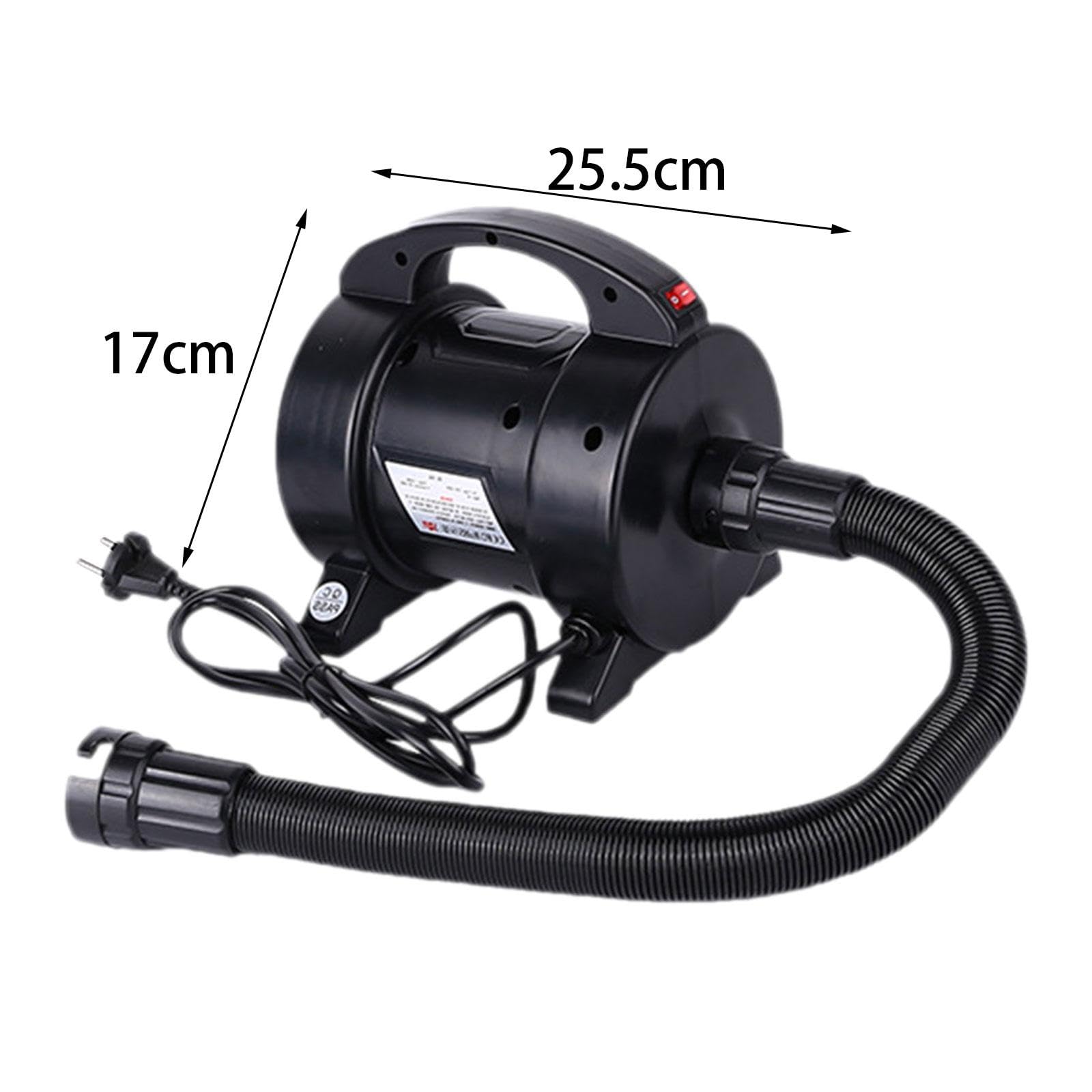 Pompe à Air Électrique Polyvalente Gonfleur Aspirateur Débulleur en PP pour Matelas Bouée Tente Coussin Gonflable Fonction Gonflage Dégonflage