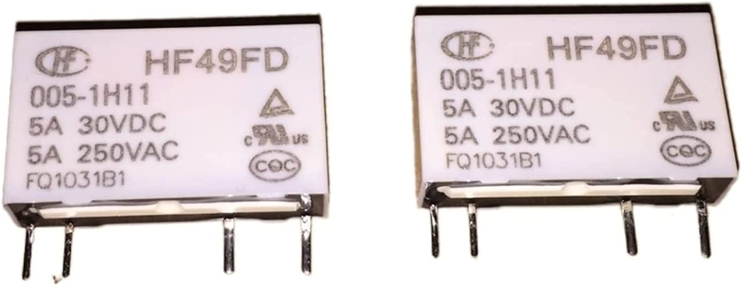 LKPEHTAGN Relay 10pcs HF49FD-005-1H11 HF49FD 005-1H11 Replace JZC-49F-005-1H1 HF49F-005-1H1 5A 250VAC 4PIN