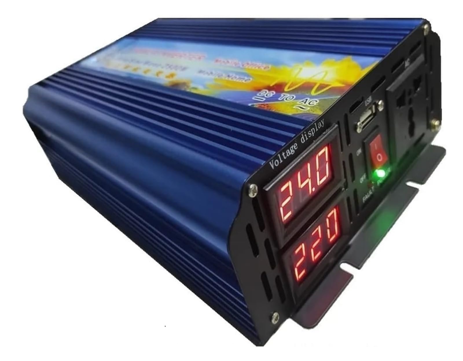 Inversor de Onda sinusoidal Pura de 2500W CC 48V a CA 220V 60HZ Potencia 5000W Pantalla Digital Dual(50HZ,12V-110-120V)
