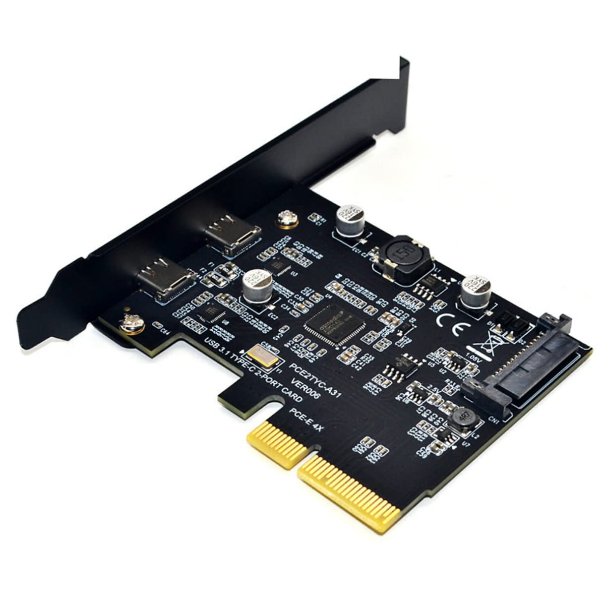 VILLCASE USB Expansion Card Dual Type- Pcie Compatible for High-Speed Data Transfer for and External Drives Supports Xp