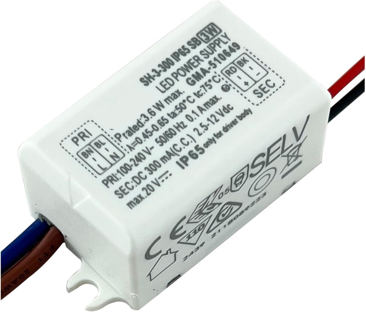 3W 700MA Constant Current Power Driver LED Control Device Light Waterproof Ballast(3W 300ma)