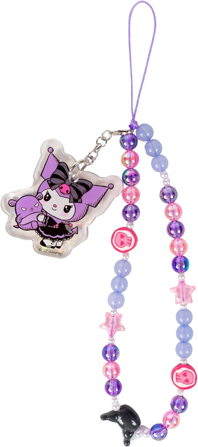 iFace Hello Kitty and Friends Beaded Wristlet Universal Phone Charm Strap - Cute Wrist Chain Lanyard Aesthetic Decor Strap for Cell Phone Camera Keys AirPods Keychains