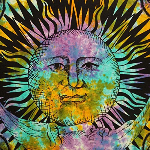 Handicrunch Colgante Marrón bohemia Tapiz Hippie Sun y luna Dorm Room Full Size 92X82