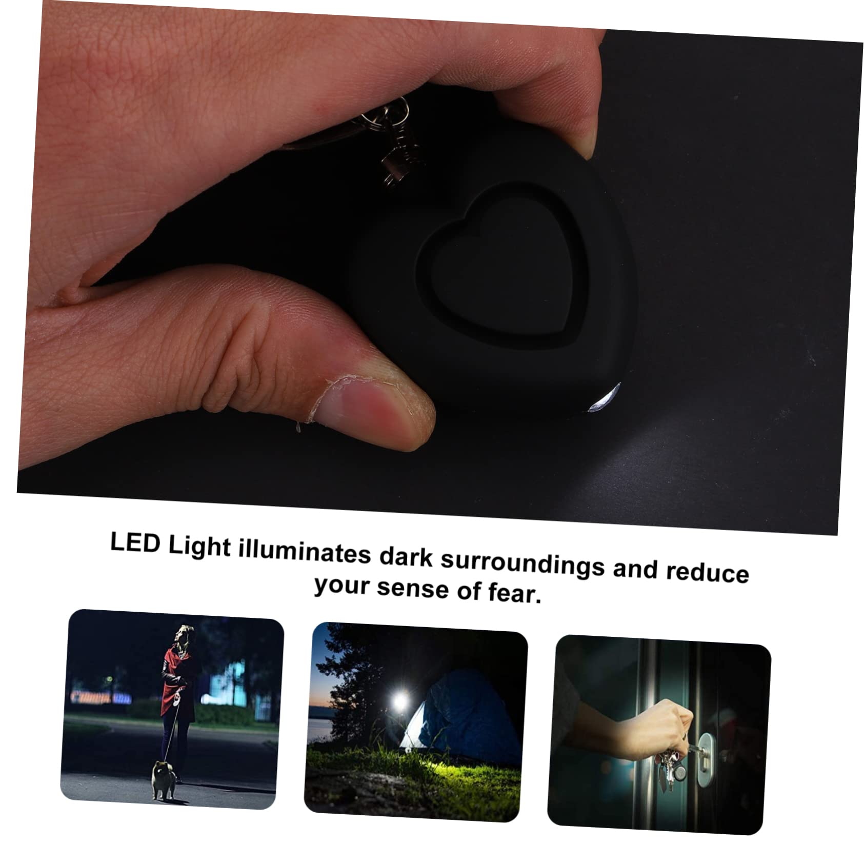 BESTonZON 5 Piezas Anti Sirena Grito Auto Llaveros para Mujeres Alarma De Seguridad Personal Luz LED Alarmas Personales para Mujeres Alarma De Seguridad Personal Alarma Segura Miss