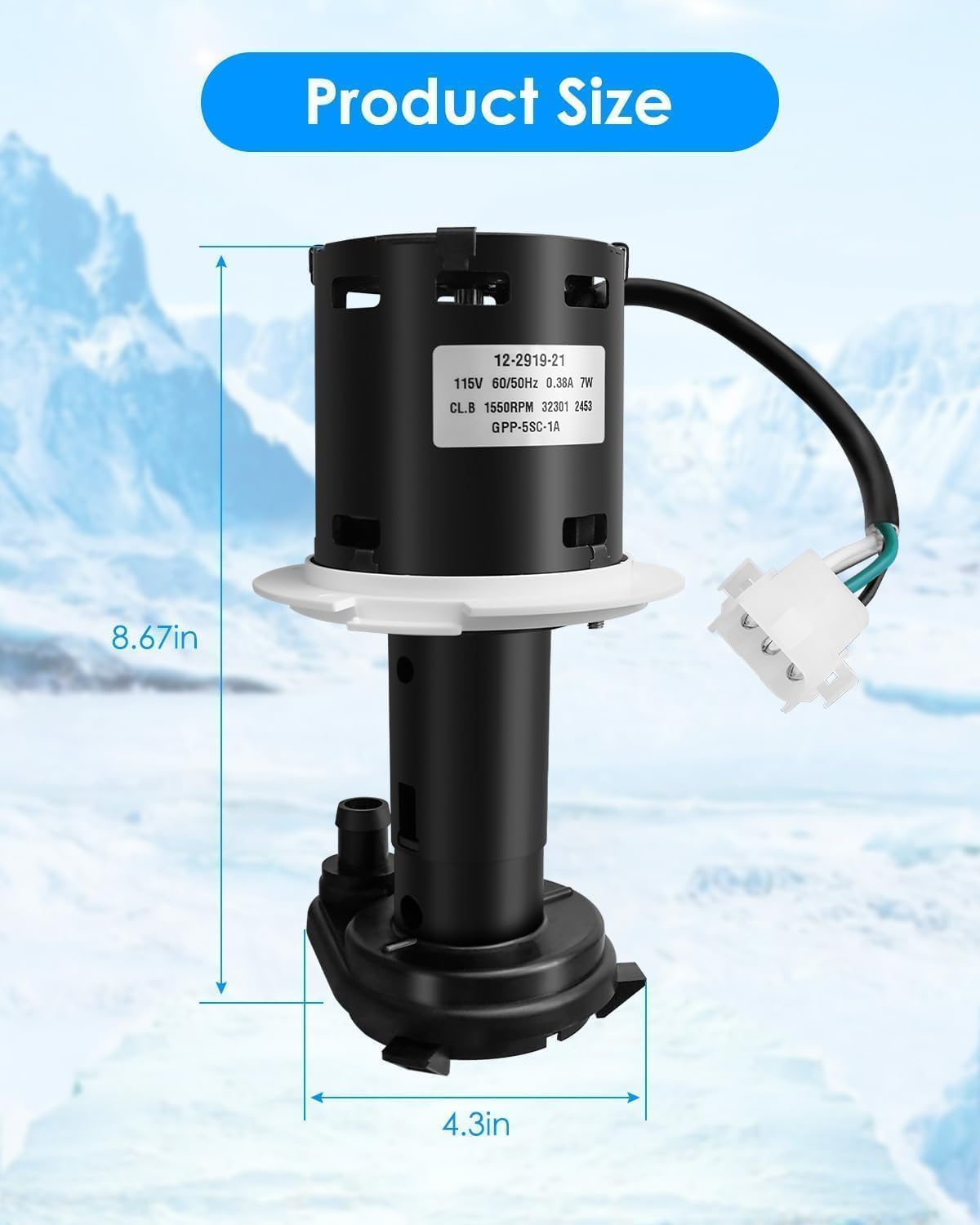 Amazon.com: 12-2919-21 Water Pump Compatible with Scotsman Ice