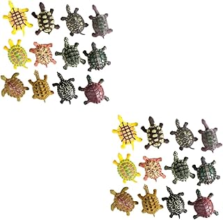 Toyvian 24 Peças Crianças Banheira Oceano Decoração Animais Do Oceano Brinquedos Realistas Criatura Do Mar Estatura Miniatura Tartaruga Estatueta Banheira Banho Piscina Brinquedo Crianças