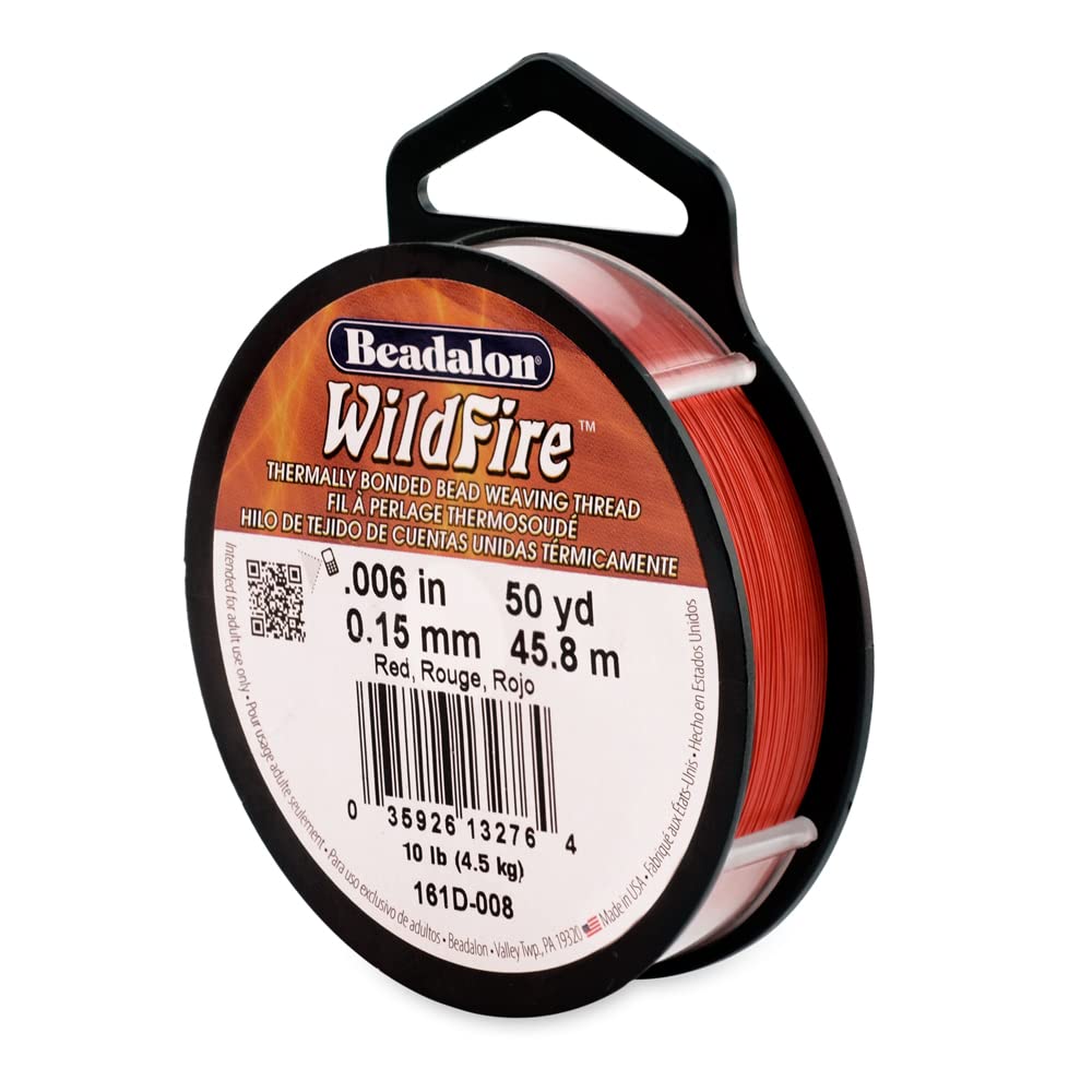 Wildfire .006 mm rouge fil de tissage de perles résistant 45,7 m