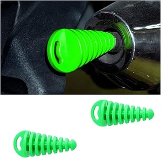 JNNJ 2 Piezas Tapón De Lavado De Escape Del Silenciador, Tapón De Lavado Escape Del Silenciador Universal Para Motocicleta, Profesional Tapón Lavado Para Motocicleta Silenciador Escape Goma(Verde)