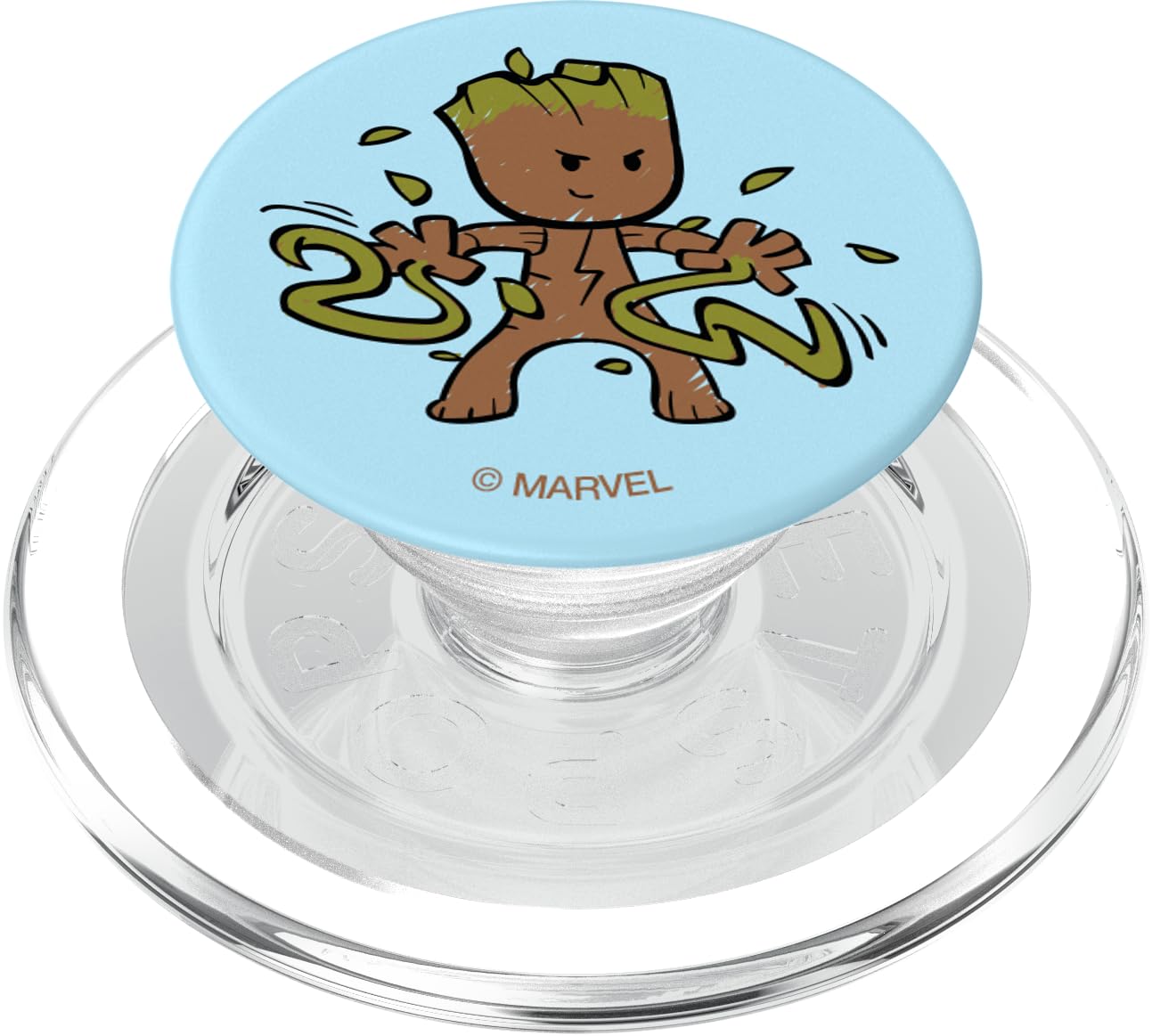 Marvel Guardians of the Galaxy Cute Baby Groot PopSockets PopGrip for MagSafe, Clear