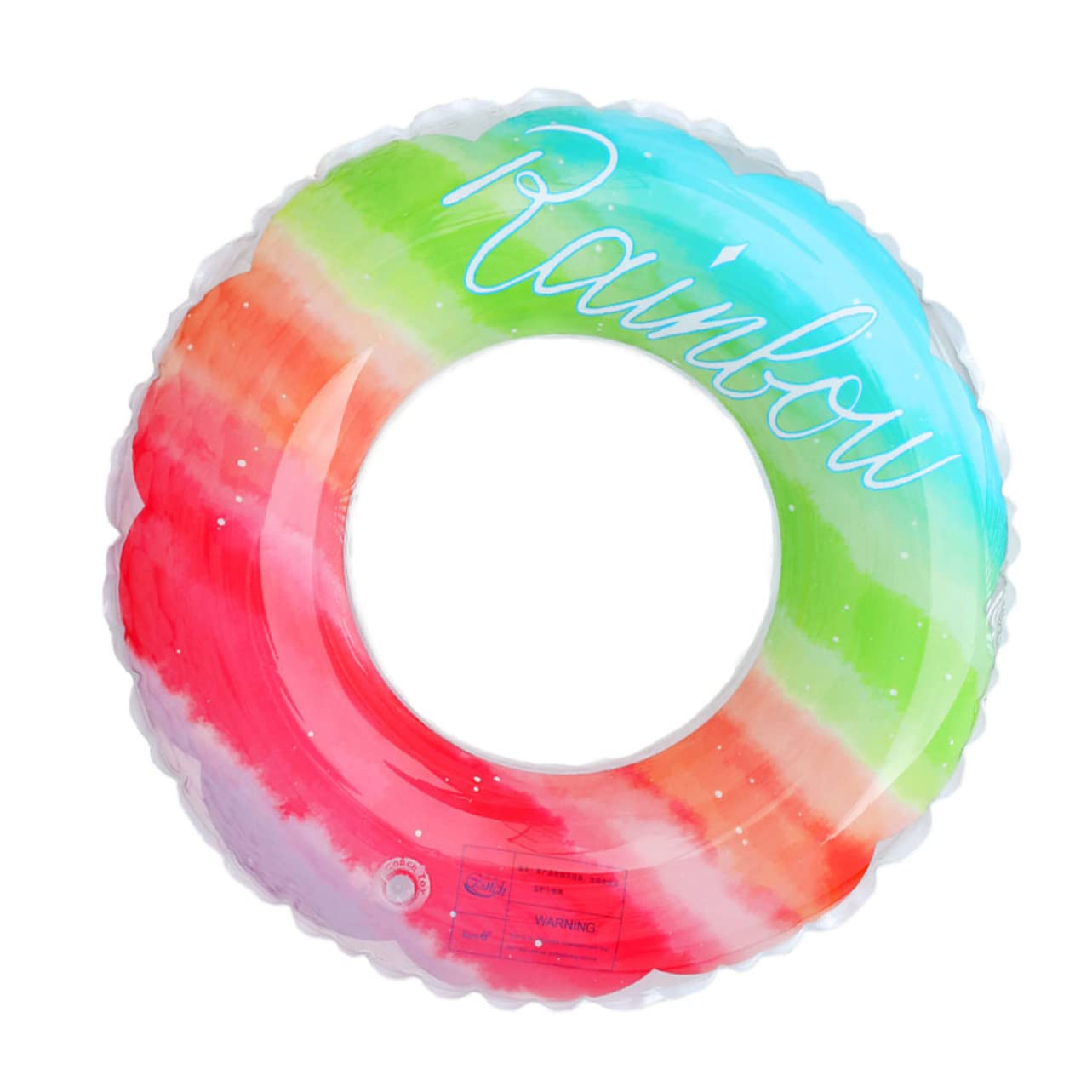 SUPVOX Rainbow Swimming Pool Float Seat Ring for Adults and Easy to Inflate Deflate for Pool Beach and Lake Use Design