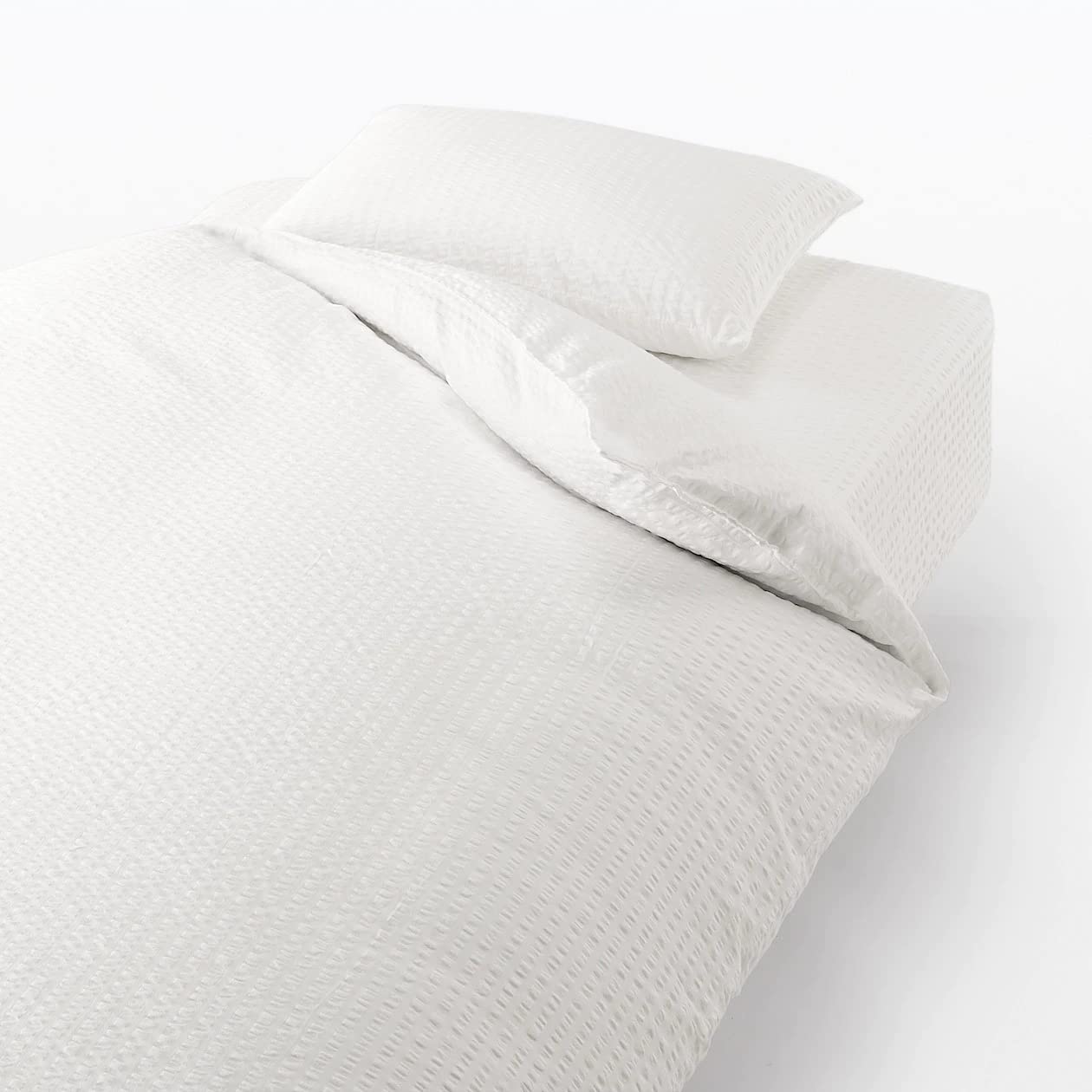 Amazon｜無印良品 サッカー織掛ふとんカバー オフ白 セミダブル/ダブル