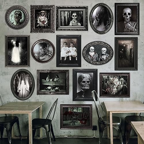Benjia 15 Halloween Decoration Gothique Photos Effrayants Cadre Horreur Hantée, Imperméable, Avec 80 Pièces Autocollants, Interieur Décoration Effrayante Pour Familial Hanté Fête De La Mascarade Noir Benjia 15 Halloween Decoration Gothique Photos Effrayants Cadre Horreur Hantée, Imperméable, Avec 80 Pièces Autocollants, Interieur Décoration Effrayante Pour Familial Hanté Fête De La Mascarade Noir