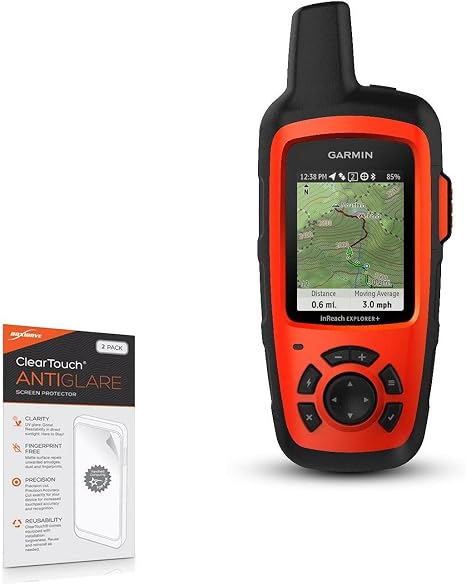 boxwave screen protector for garmin inreach explorer screen protector by boxwave cleartouch anti glare 2 pack anti fingerprint matte film skin